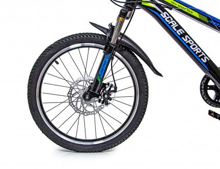 Велосипед 20 Scale Sports Синий Ручной и Дисковый Тормоз. . фото 2