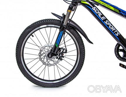 Велосипед 20 Scale Sports Синий Ручной и Дисковый Тормоз. . фото 1
