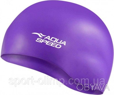 Шапочка для плавання зі 100% силікону від AQUA SPEED, розроблена для забезпеченн. . фото 1