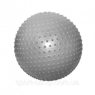 М'яч для фітнесу фітбол SNS 65 см з масажними шипами (1540 гр.) Сірий
М'. . фото 2