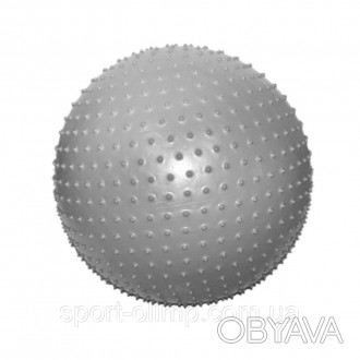 М'яч для фітнесу фітбол SNS 65 см з масажними шипами (1540 гр.) Сірий
М'. . фото 1