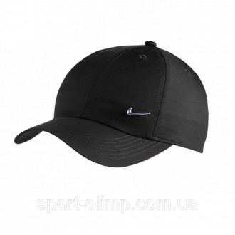 Зручна дитяча кепка Nike H86 Cap Metal Swoosh Junior black — AV8055-010 у спорти. . фото 2