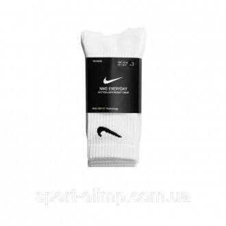 Шкарпетки Nike Everyday Lightweight Crew 3-pack white — SX7676-100 мають популяр. . фото 7