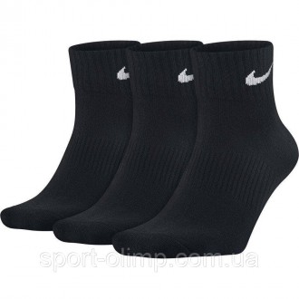 Укорочені спортивні шкарпетки Nike Lightweight Quarter 3-pack black — SX4706-001. . фото 2