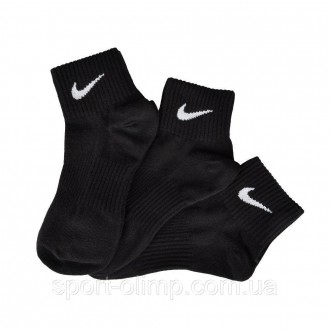 Укорочені спортивні шкарпетки Nike Lightweight Quarter 3-pack black — SX4706-001. . фото 4