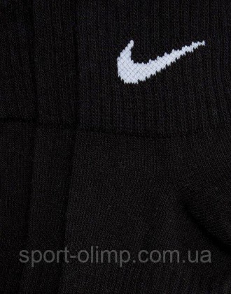 Укорочені спортивні шкарпетки Nike Lightweight Quarter 3-pack black — SX4706-001. . фото 6