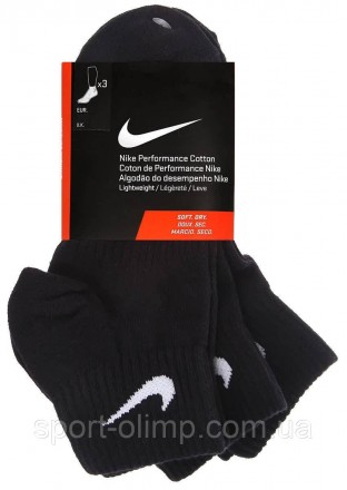 Укорочені спортивні шкарпетки Nike Lightweight Quarter 3-pack black — SX4706-001. . фото 8
