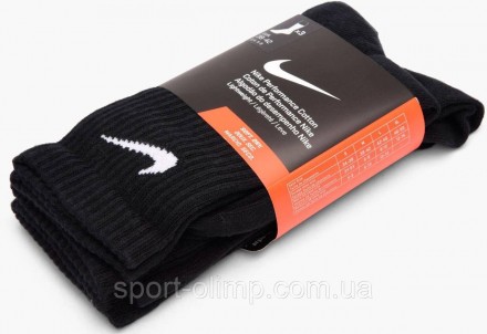 Функціональні спортивні шкарпетки Nike Lightweight Crew 3-pack black — SX4704-00. . фото 10
