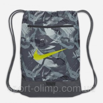 Рюкзак - мішок Nike NK BRSLA DRWSTRNG 9.5 CAT AOP сірий 50 х 36 х 6 см DR6125-06. . фото 2