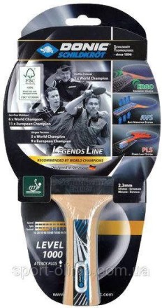 Ракетка для тенісу Donic Legends 1000 FSC — це високоефективна ракетка для насті. . фото 2
