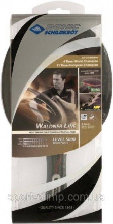 Ракетка для настольного тенниса Donic Waldner 5000 — совмещает 2 карбоновых слоя. . фото 2