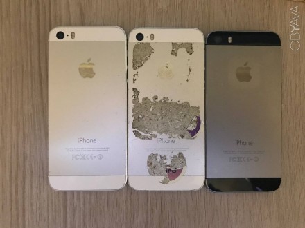 Три Iphone 5s на запчастини або під ремонт. Один повністю цілий але не вмикаєтьс. . фото 4