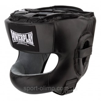 Боксерский шлем тренировочный PowerPlay 3067 з бампером PU + Amara Черный M
Назн. . фото 3