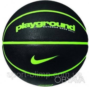 Мяч баскетбольный Nike EVERYDAY PLAYGROUND 8P DEFLATED BLACK/VOLT/VOLT size 7 N.. . фото 1