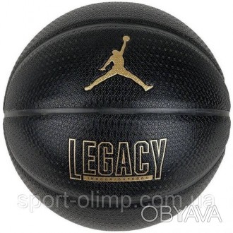 М'яч баскетбольний NIKE JORDAN LEGACY 2.0 8P DEFLATED BLACK/BLACK/BLACK/META. . фото 1