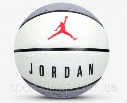 М'яч баскетбольний Nike JORDAN PLAYGROUND 2.0 8P DEFLATED CEMENT GREY/WHITE/. . фото 2