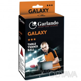 Мячи для настольного тенниса 6шт. Garlando Galaxy 3 Stars (2C4-119) традиционног. . фото 1