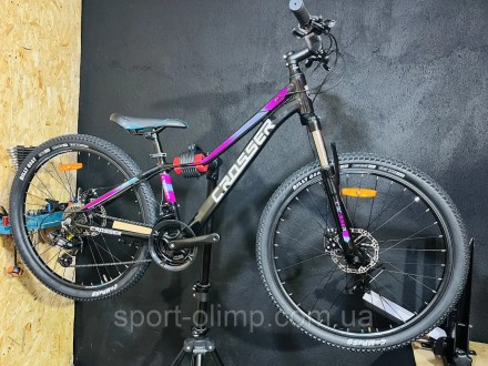 Горный велосипед Crosser Girl 27,5" рама 15 черно-розовый
Горный велосипед с алю. . фото 3