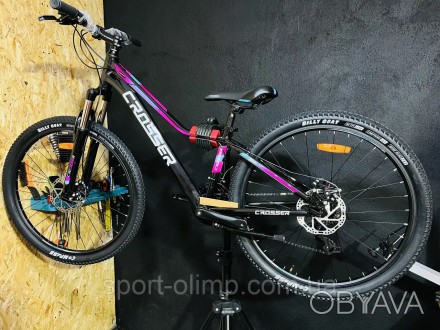 Гірський велосипед Crosser Girl 27,5" рама 15 чорно-рожевий
Гірський велосипед з. . фото 1