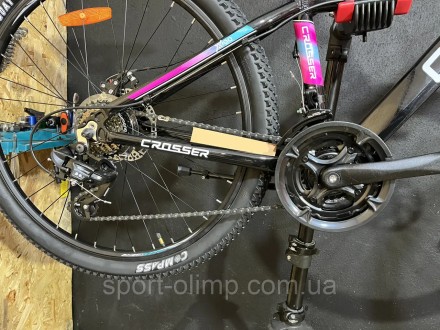 Горный велосипед Crosser Girl 26" рама 15 черно-розовый
Горный велосипед с алюми. . фото 4