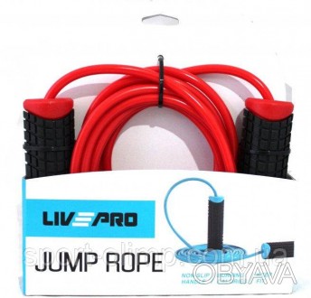 Скакалка LivePro PVC JUMPROPE красный 275x0.6см LP8286
Качественная скакалка с у. . фото 1
