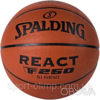 М'яч баскетбольний Spalding React TF-250 FIBA Помаранчевий 7 (76967Z 7)
Баск. . фото 1