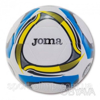 М'яч футбольний Joma HIBRID ULTRA-LIGHT Біло-Синьо-Жовтий 4 (400532.907.4 4). . фото 1