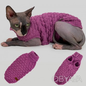 Светр для Котів та Кішок В'язаний Соти
в'язаний светр, склад пряжі 40% бавовна, . . фото 1