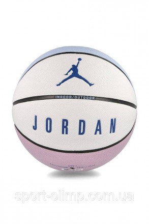 Мяч баскетбольный Nike JORDAN ULTIMATE 2.0 8P DEFLATED ICE BLUE/WHITE/ICED LILAC. . фото 2
