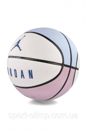 Мяч баскетбольный Nike JORDAN ULTIMATE 2.0 8P DEFLATED ICE BLUE/WHITE/ICED LILAC. . фото 3