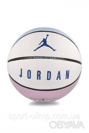 Мяч баскетбольный Nike JORDAN ULTIMATE 2.0 8P DEFLATED ICE BLUE/WHITE/ICED LILAC. . фото 1