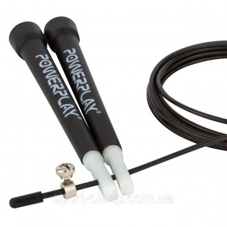 Скакалка швидкісна PowerPlay 4202 Ultra Speed Rope Чорна (2,9m.)
Призначення: дл. . фото 5