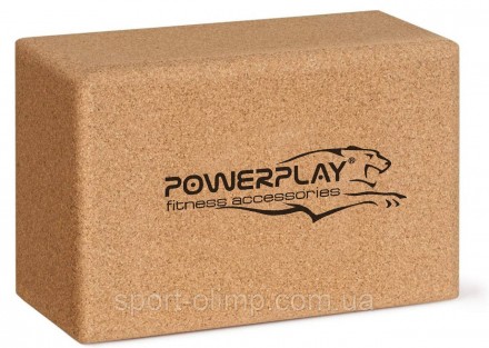Блок для йоги PowerPlay PP_4006 з пробкового дерева Cork Yoga Block (1шт.)
Призн. . фото 2