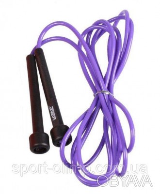 Скакалка в тубусе PVC JUMP ROPE Черный Фиолетовый 275x0.5см (LS3115-p)
Скакалка . . фото 1