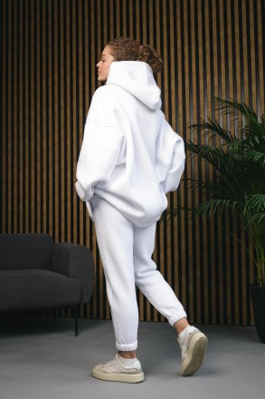 Жіночий спортивний Теплий костюм з Капюшоном худі Оверсайз Штани на манжетах
Худ. . фото 4