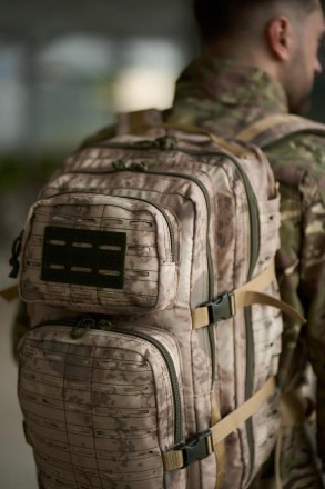 Мужской тактический армейский рюкзак военный туристический песочный камуфляж
- е. . фото 10
