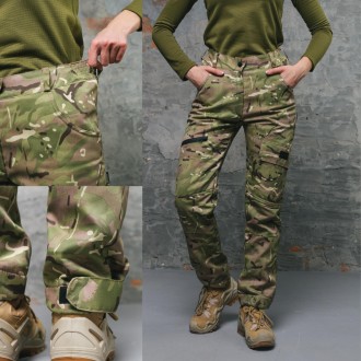 Женские тактические теплые штаны на Флисе Военные с Карманами Conqueror Мультика. . фото 2