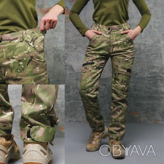Женские тактические теплые штаны на Флисе Военные с Карманами Conqueror Мультика. . фото 1