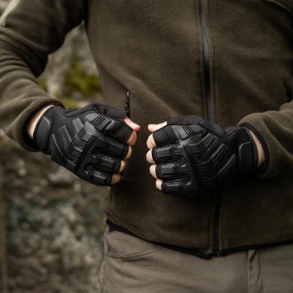 Тактичні рукавички зсу безпалі Force, армійські рукавички без пальців штурмові
Л. . фото 3