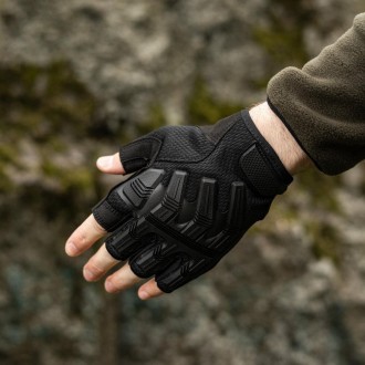 Тактичні рукавички зсу безпалі Force, армійські рукавички без пальців штурмові
Л. . фото 4