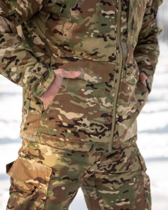 Тактичний військовий Костюм зимовий, Тактична форма всу Куртка + Штани Мультикам. . фото 7