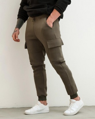 Мужские теплые брюки карго спортивные штаны зимние на трехнитке с карманами Турц. . фото 4