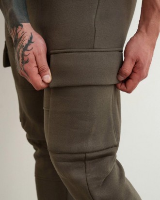 Мужские теплые брюки карго спортивные штаны зимние на трехнитке с карманами Турц. . фото 8