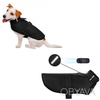 Водостійкий одяг для собак дощовик Bronzedog на липучках без капюшона водовідшто. . фото 1