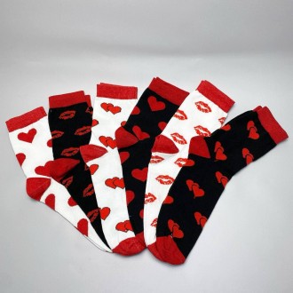 Набір жіночих шкарпеток у подарунковій коробці для жінок 12 пар білі та чорні з . . фото 5