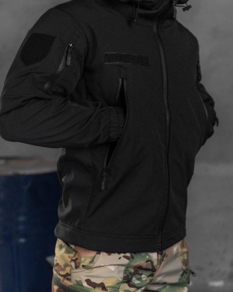 Тактическая военная куртка армейская софтшелл весна softshell черная
Материал пл. . фото 5