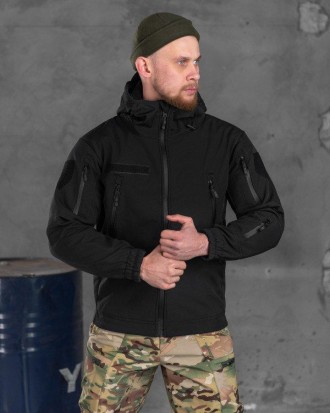 Тактическая военная куртка армейская софтшелл весна softshell черная
Материал пл. . фото 3