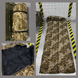 Спальник военный демисезонный армейский спальный мешок пиксель с капюшоном 
Мате. . фото 2