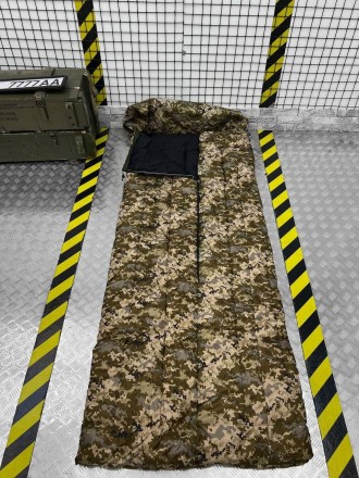 Спальник военный демисезонный армейский спальный мешок пиксель с капюшоном 
Мате. . фото 3