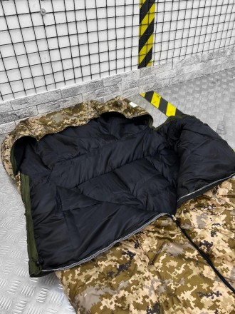 Спальник военный демисезонный армейский спальный мешок пиксель с капюшоном 
Мате. . фото 6